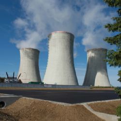 In-line bruslení pod věžemi Jaderné elektrárny Dukovany