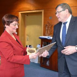 Medaile Kraje Vysočina pro Mílu Bradovou