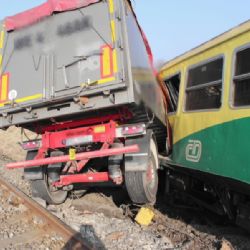 Nehoda vlaku a kamiónu u Obrataně