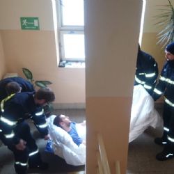 Pelhřimovští nemocniční hasiči trénovali evakuaci