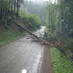 Silný vítr a hustý déšť trápil v noci Vysočinu