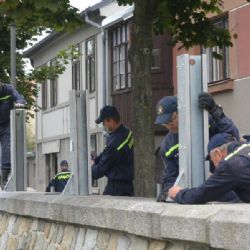 Třebíčští hasiči stavěli protipovodňové zábrany