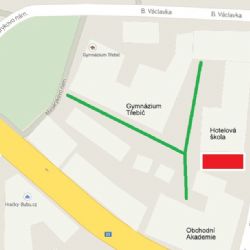 Uzavírky v Sirotčí ulici v Třebíči