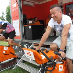 V jihlavském amfiteátru šlápli lidé do pedálů Oranžového kola