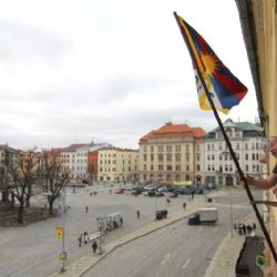 Vlajka pro Tibet vlaje i v Jihlavě