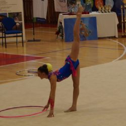 Závody v moderní gymnastice podpořily nevidomou Petru Marečkovou