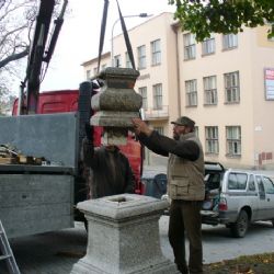 Zrestaurovaný kříž na Litoltově ulici v Třebíči