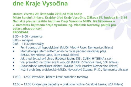 Foto: Pozvánka na XI. Krajský diabetologický den Kraje Vysočina