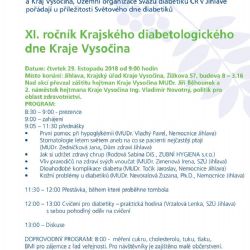 Pozvánka na XI. Krajský diabetologický den Kraje Vysočina