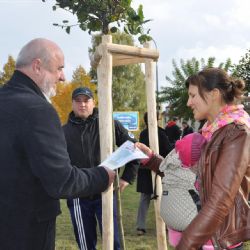 V Pelhřimově zasadilo nové stromky svým dětem 61 rodičů