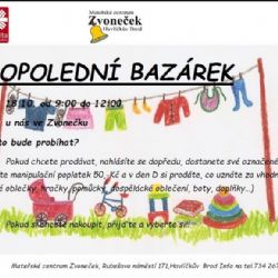 Charitní Zvoneček otevře v Havlíčkově Brodě Dopolední bazárek