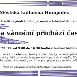 Na tradičním vánočním tvoření v humpolecké knihovně bude i Šatník