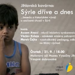 O Sýrii ve čtvrtek v Jihlavě