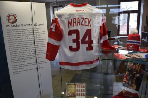 Foto: V sídle Kraje Vysočina vystavují dres z NHL, v květnu pomůže dětem