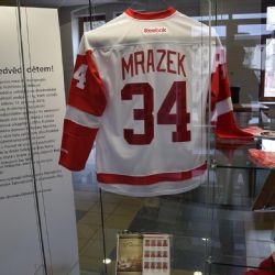 V sídle Kraje Vysočina vystavují dres z NHL, v květnu pomůže dětem