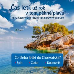 Zážitky na vás čekají v Chorvatsku. Cestujte letadlem rychle, komfortně a hlavně bezpečně