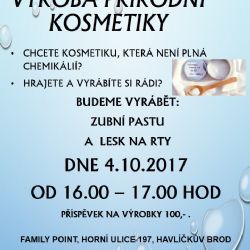 Výroba přírodní kosmetiky - budeme vyrábět: zubní pastu a lesk na rty