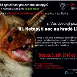 Hrad Lipnice bude v sobotu patřit netopýrům