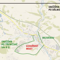 Období uzavírky mostu ve Velkém Meziříčí se pravděpodobně zkrátí