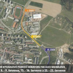 Rafaelovu ulici v Třebíči budou silničáři opravovat tři víkendy